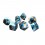Lot de 7 Dés Blue Ink