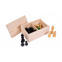 Jeu d'échecs Poli King 82mm en Coffret Bois