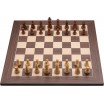 Jeu d'Échecs Marqueté en Noyer 40x40 cm avec Pièces