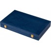Backgammon Boîte Bleue en Loupe de noyer 38×24×5,5 cm