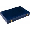 Backgammon Boîte Bleue en Loupe de noyer 38×24×5,5 cm