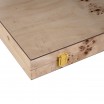 Backgammon Boîte Neutre Loupe et Noyer 38×24×5,5 cm