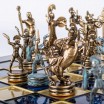 Jeu d'échecs de la mythologie grecque 36cm Bleu Brun