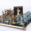 Jeu d'échecs de la mythologie grecque 36cm Bleu Brun