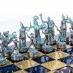 Jeu d'échecs de la mythologie grecque 36cm Bleu Brun