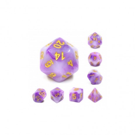 Kit de 7 Dés Purple Jade