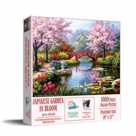 Puzzle 1000 p Jardin Japonais en Fleurs