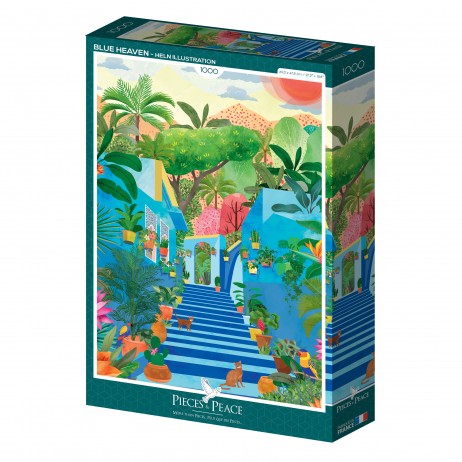 Puzzle 1000pcs Paradis Bleu Heln.illustration 