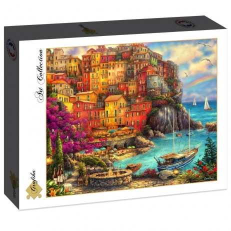 Puzzle 2000p A Beautiful Day at Cinque Terre Chuck Pinson 