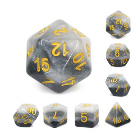 Kit de 7 Dés Grey Gradient