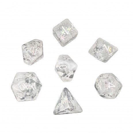 Lot de 7 Dés Hiver Insert Résine