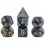 Lot de 7 Dés Noir Nacré & Or