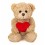 Peluche Ours Beige avec Coeur 20 cm