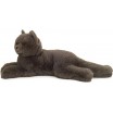 Peluche Chat Chartreux allongé 36 cm