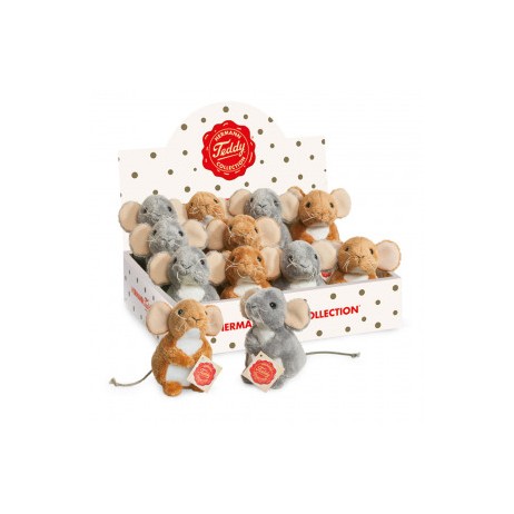 Peluche Souris 2 couleurs différentes 11 cm