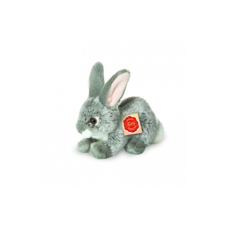 Peluche Lapin assis Gris 18 cm