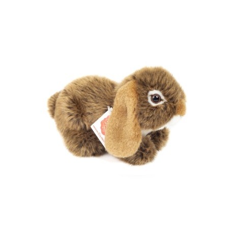 Peluche Lapin Bélier Brun 18 cm