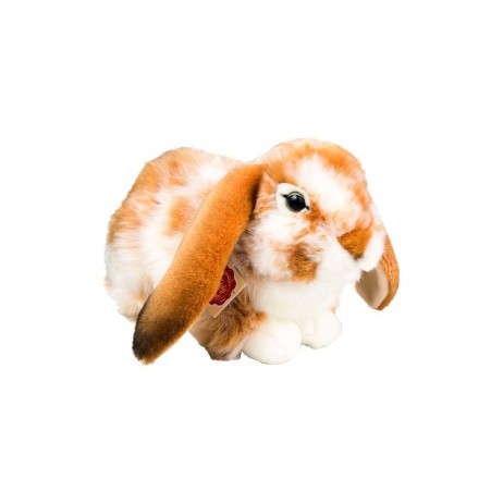Peluche Lapin assis brun clair tacheté 30 cm