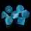 Bluehaven Real Blue Cat's Eye Mineral RPG Dice Set