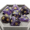 Witchstone Real Amethyst Mineral RPG Dice Set
