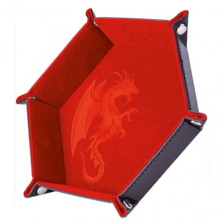 Piste de dés pliable XL Octogonale Rouge 