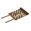 Echecs Backgammon Dames Voyage cuir synthétique case 25 mm
