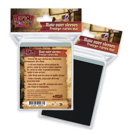 Sleeves Mat 66x91 x100 Epic Forge Noir (100 Microns)