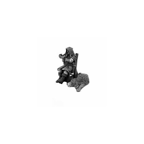 Mysterious Stranger & Hound Figurine Reaper