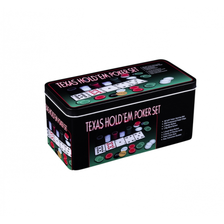 Set de poker avec cartes 200 jetons 4gr