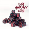 Kit de 36 dès 6 Noir/Rouge