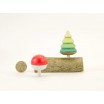 Toupie Bûche arbre champignon