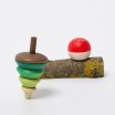 Toupie Bûche arbre champignon