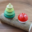 Toupie Bûche arbre champignon