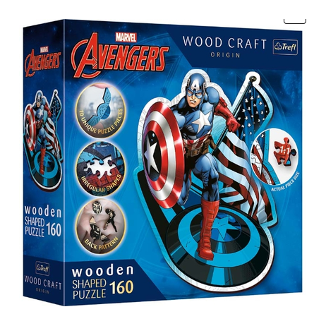 Puzzle Bois 160 p Captain America Marvel