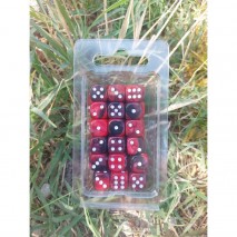 Kit De 36 Dès 6 Rouge Noir Perle