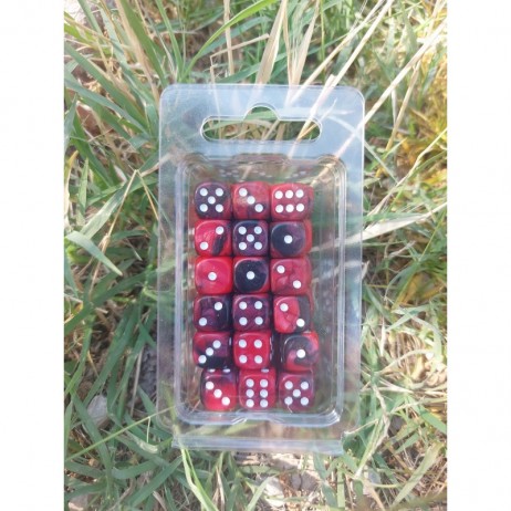 Kit De 36 Dès 6 Rouge Noir Perle