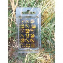 Kit De 36 Dès 6 Or Noir Perle