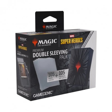 Pack Double Sleeve Magic Marvel Noire