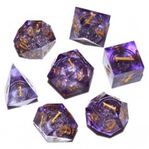 Set de dés Galaxy Violet Boite métal