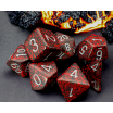 Set de 7 dés Granit Silver Volacano Magma gris CHESSEX