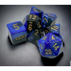 Set de 7 dés Gemini Noi Bleu/Or