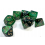 Set de 7 dés Gemini Noir Vert Or