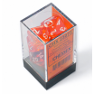 Set de 7 dés Transparent Orange Blanc