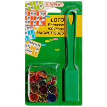 Jetons Magnetiques Loto ( 100 ) + Baton