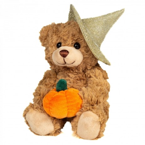 Peluche ours halloween citrouille 20cm