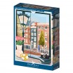 Puzzle 500pcs Amsterdam vue d'un café