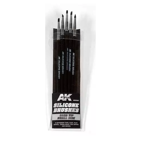 AK - SMALL SILICONE BRUSHES HARD TIP (5 SILICONE PENCILS)