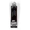 AK - SMALL SILICONE BRUSHES HARD TIP (5 SILICONE PENCILS)