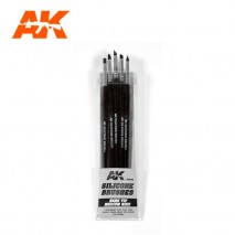 AK - MEDIUM SILICONE BRUSHES HARD TIP (5 SILICONE PENCILS)