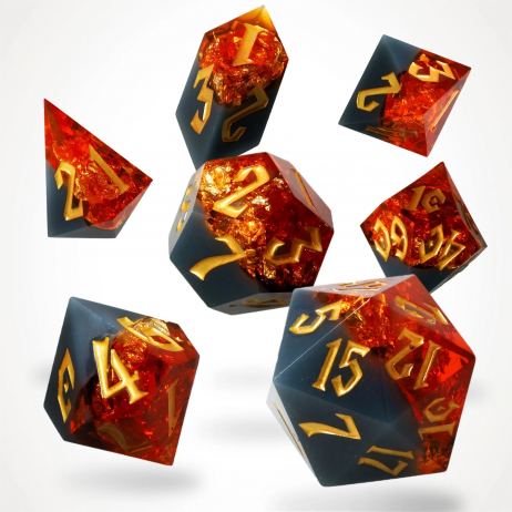 Volcanic Amber Resin Set de 7 dés